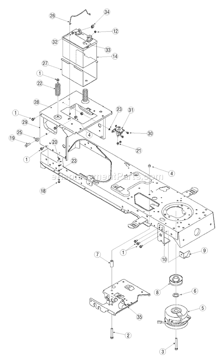 Page F Diagram and Parts List for 13AP615P755 2005 Yard Man Lawn Tractor
